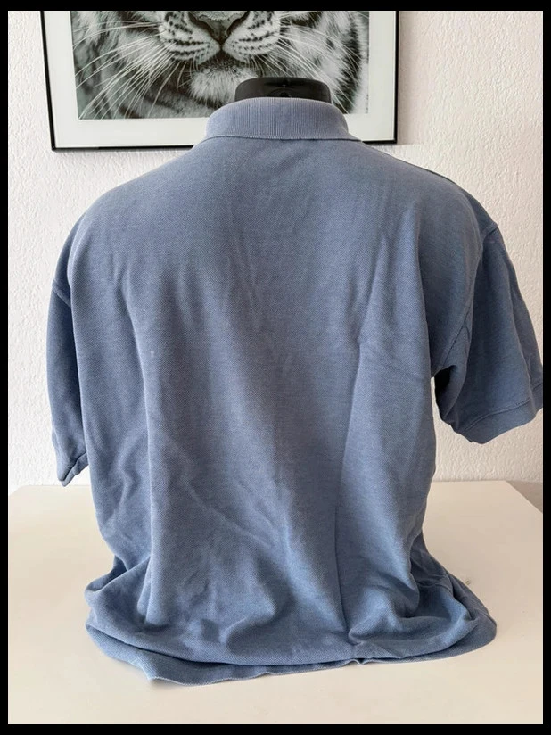 Polo de manga corta azul cielo Wrangler de punto piqué de algodón para hombre XL – photo 6
